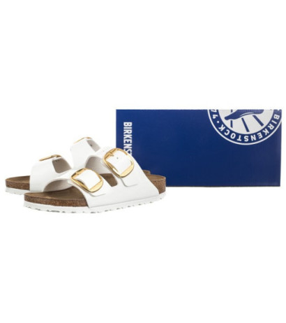 Birkenstock Arizona Big Buckle Patent White 1019818 (BK270-a) Naiste kingad/klappide klapid