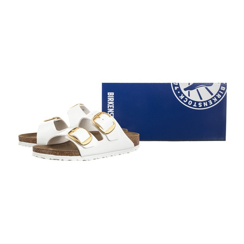 Birkenstock Arizona Big Buckle Patent White 1019818 (BK270-a) Naiste kingad/klappide klapid