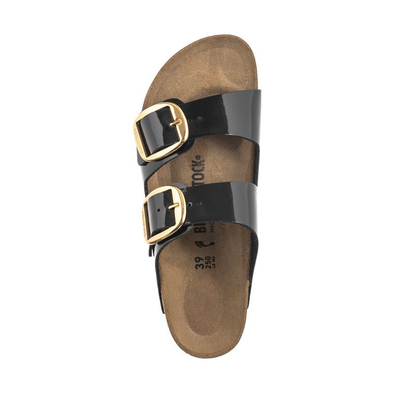 Birkenstock Arizona Big Buckle Patent Black/Gold 1027918 (BK270-b) Naiste kingad/klappide klapid