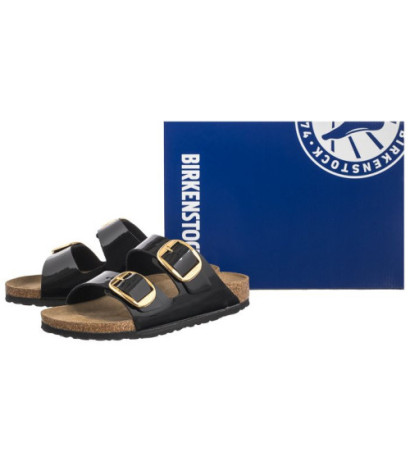 Birkenstock Arizona Big Buckle Patent Black/Gold 1027918 (BK270-b) Naiste kingad/klappide klapid