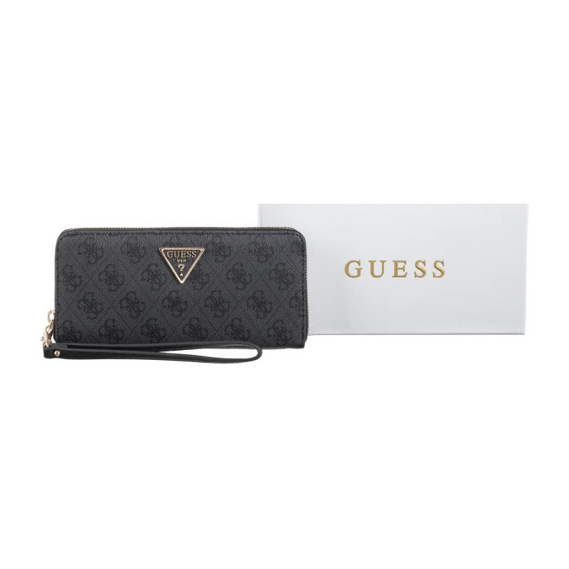 Guess Laurel Slg Large Zip Around SWSG85 00146 Coal Logo (GU682-a) käekott