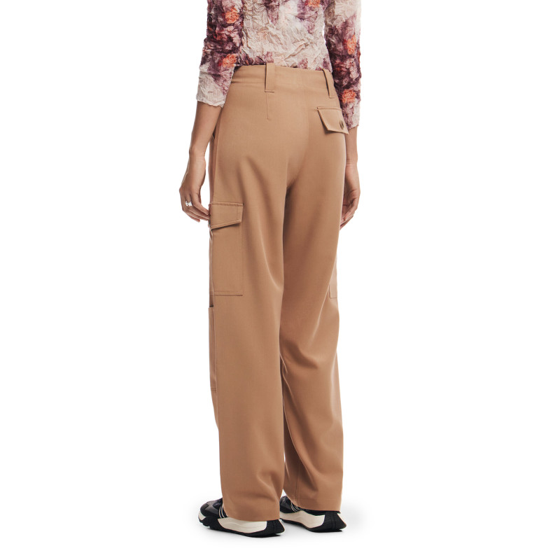 Desigual Trousers 24WWPW17 Beige