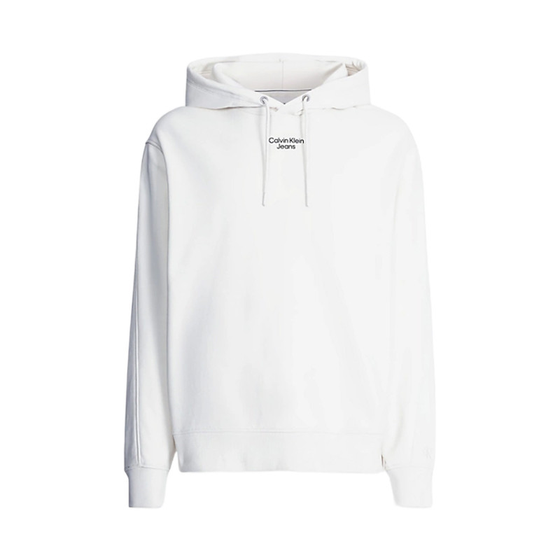 Calvin Klein Jeans Sweatshirt STACKED LOGO HOODIE White