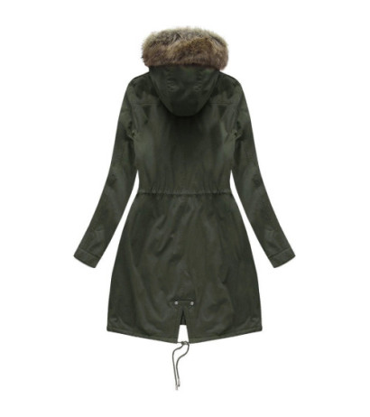 FUR HOODED PARKA KHAKI (7992-PLUS) striukė