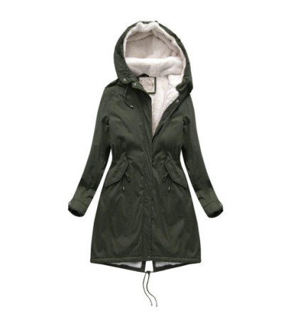 FUR HOODED PARKA KHAKI (7992-PLUS) striukė