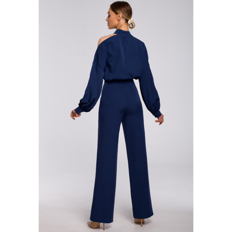 M528 Jumpsuit pehmete varrukatega - tumesinine