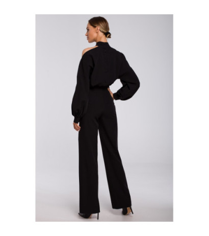 M528 Jumpsuit mustade varrukatega - must