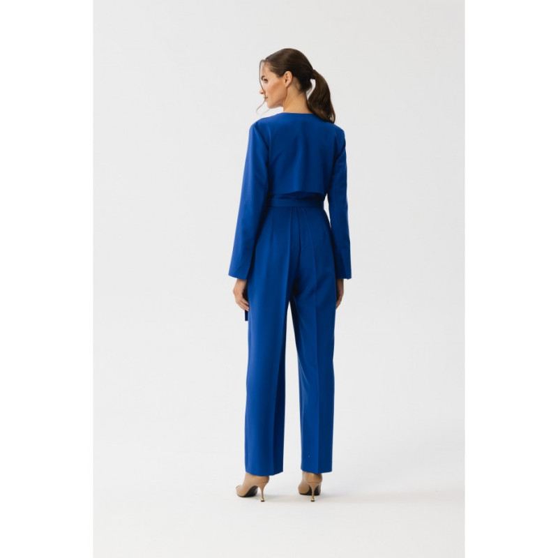 S352 Jumpsuit lipsuga vöökohal - rukkilille sinine