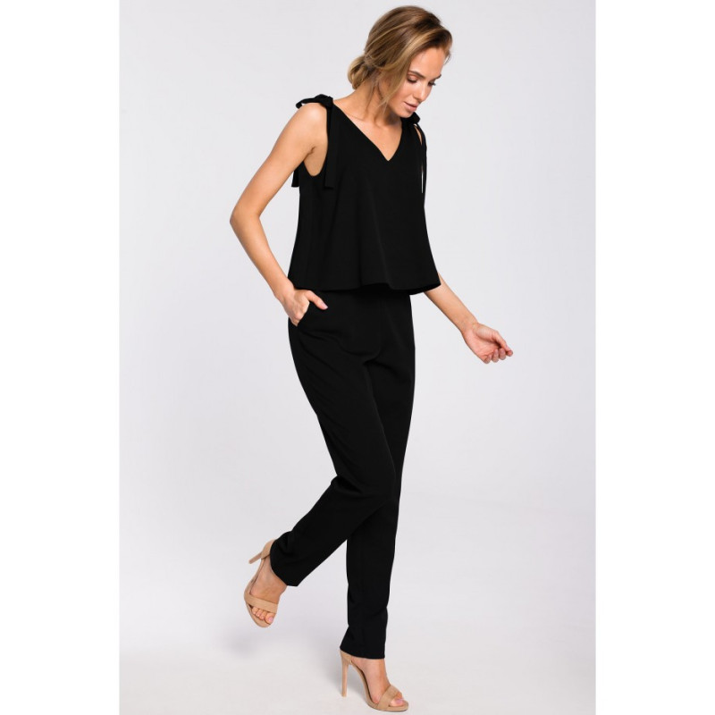 M437 Tie shoulder jumpsuit - must