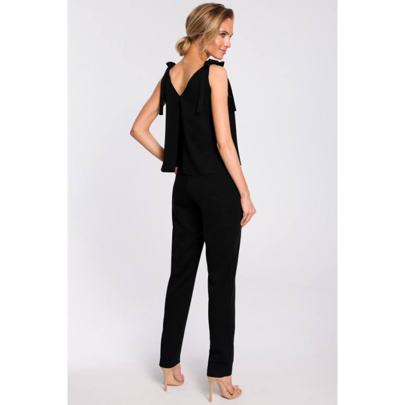 M437 Tie shoulder jumpsuit - must