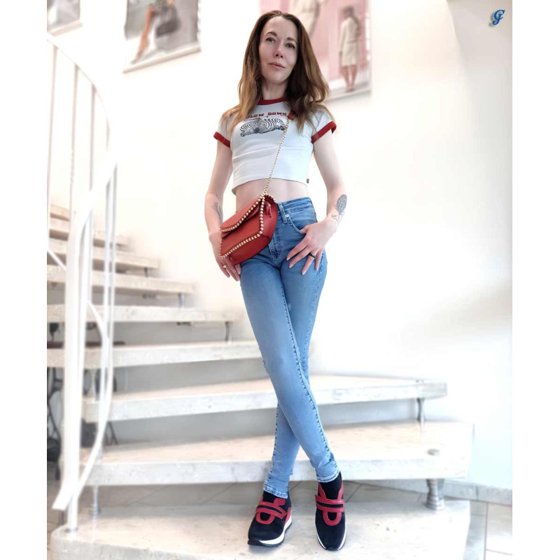 Levi's brand 721 kõrge tõusuga skinny teksad, indigo