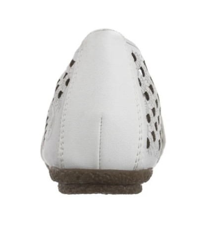 Rieker Białe Ażurowe 41489-80 White (RI241-a) baleriinid