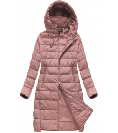 QUILTED HOODED JACKET VINTAGE PINK (7754BIG ) striukė