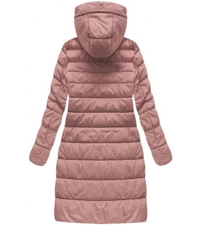 QUILTED HOODED JACKET VINTAGE PINK (7754BIG ) striukė