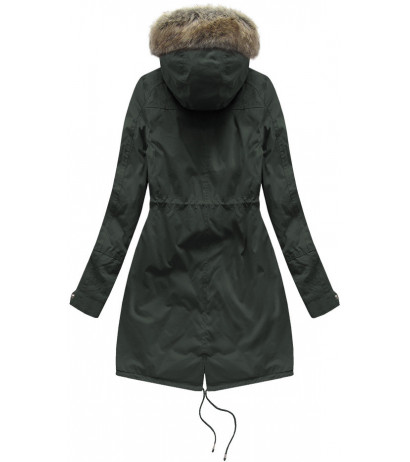 FUR HOODED PARKA ARMY (7602BIG) striukė