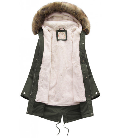 HOODED PARKA WITH LINER ARMY (7626BIG) striukė