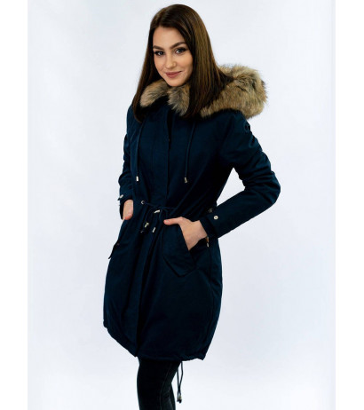 HOODED PARKA WITH LINER NAVY BLUE (7626) striukė